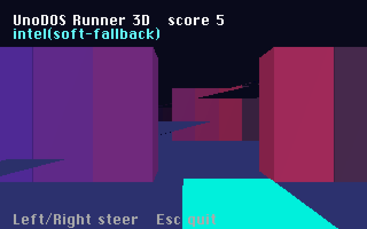 Runner3D: a real-time 3D game.