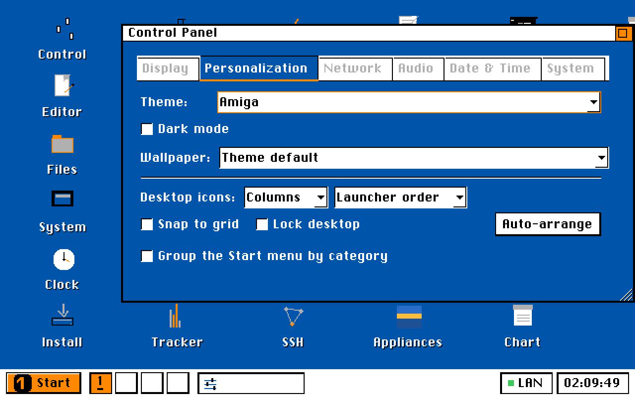 Amiga: the Workbench palette.