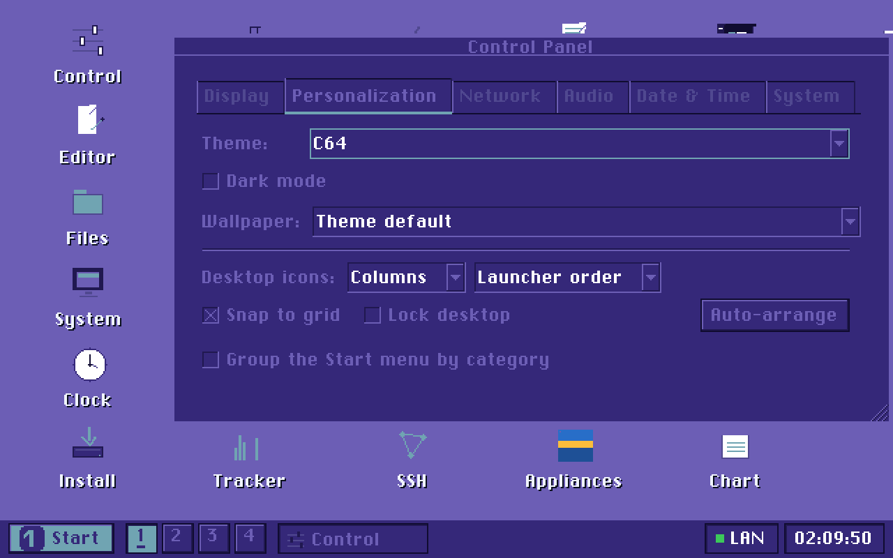 C64: Commodore blue on blue.