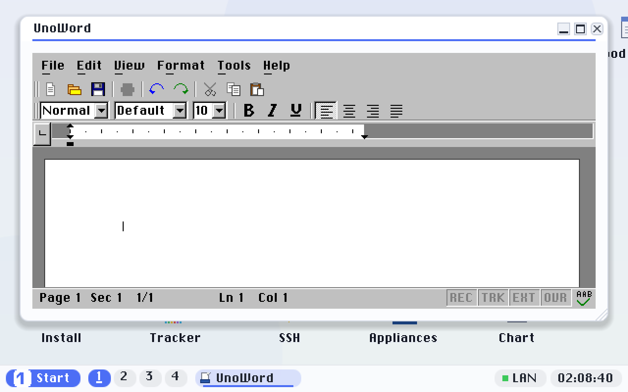 UnoWord, the word processor.